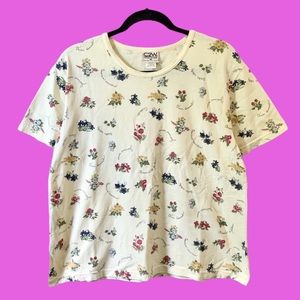 Vintage Scientific Flowers & Names Tee